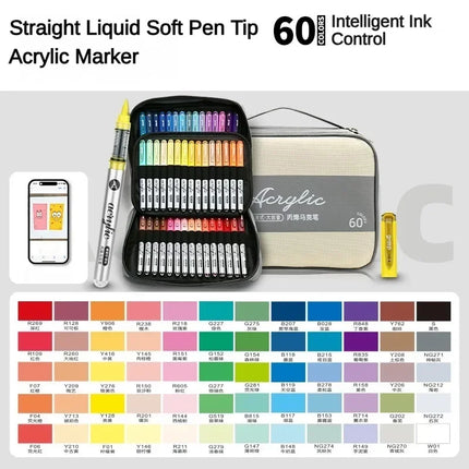 GRASP 120/1 Colors Acrylic Marker Pens Waterproof Pen Soft Brush Nib Student Art for Glass Stone Art School Supplies Stationery