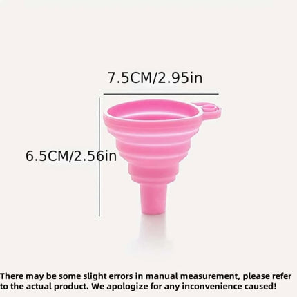 Foldable Telescopic Mini Funnel for Home Use, Plastic Funnel for Pouring Oil, Household Silicone Funnel for Oil Dispensing