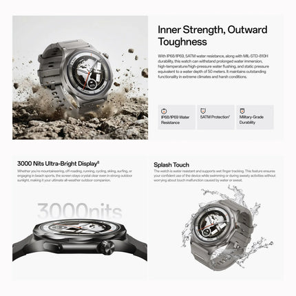 Global Version OPPO Watch X3 Smart Watch Ultra-Light Titanium Alloy Case 1.50" LTPO AMOLED Display 16-day Battery Life NFC IP68