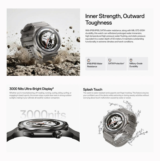 Global Version OPPO Watch X3 Smart Watch Ultra-Light Titanium Alloy Case 1.50" LTPO AMOLED Display 16-day Battery Life NFC IP68