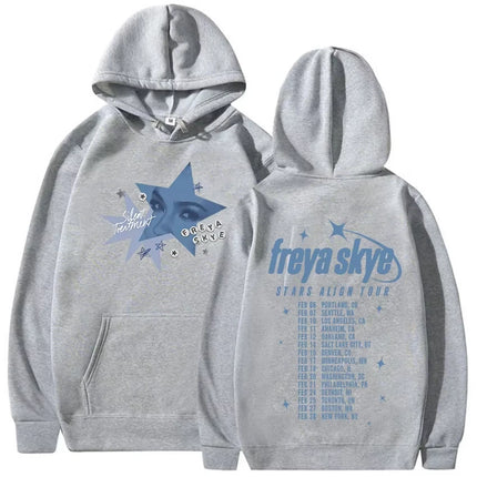 Freya Skye Stars Align Tour 2026 Fans Graphic Hoodie Men Women Fashion High Quality Sweatshirt Retro Oversized Long Sleeve Hoody