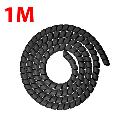 1M Spiral Cable Protector Wire Harness Tube Anti Wear Protective Sleeve for Motorcycle E-Bike Electric Scooter Line Organizer