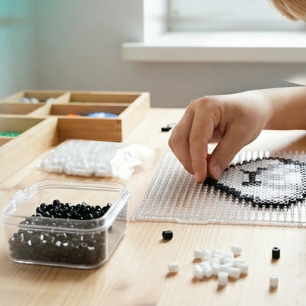 2.6mm Bulk Black&White Color Series Perler Beads Refill Pack 1000pcs Fusible DIY Art Craft Fuse Beads for Mosaic Puzzle