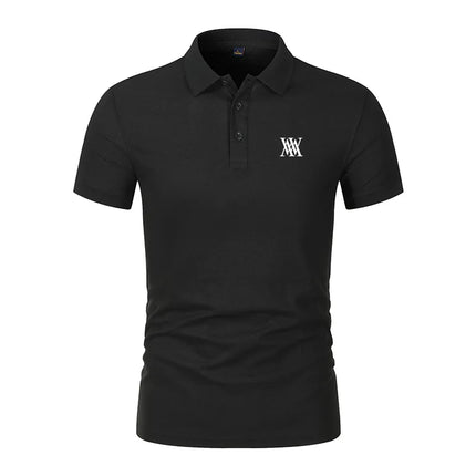 Men's anti-pilling polo shirt with flip collar, casual business fashion, slim fit polo shirt, new for summer 2026