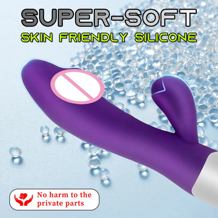 Rabbit Vibrator for Women Beginner G-Point Powerful Vibrating Massager Vaginal Clitoris Nipple Stimulator Female Adult Sex Toys