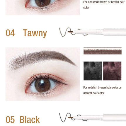Kemelo Eyebrow Pencil Very Fine Waterproof, Sweat Proof Lasting Without Decolorization Makeup Artist Special Root Clear