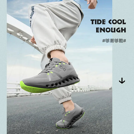 Men Casual Sports Running Shoes Marathon Air Cushion Breathable Lightweight Men Comfortable Athletic Nonskid Sneakers Outdoor