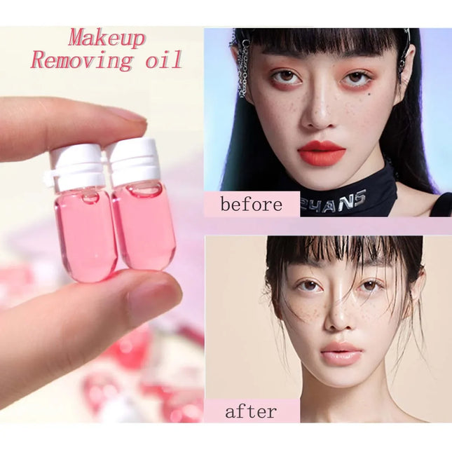 40pcs cleansing and makeup remover oil gently dissolve, moisturize, soothe, and make facial makeup remover portable