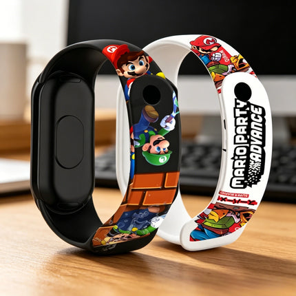 Kids Digital Watch Cartoon Silicone Strap Wristwatch for Boys Girls Children Mario Waterproof LED Sport Watch Gift