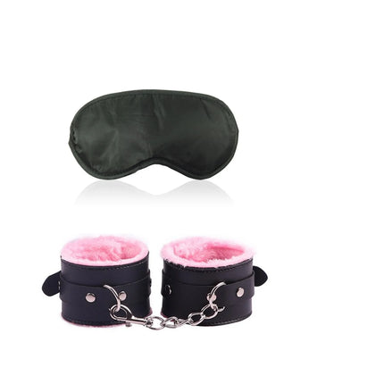 Sexy Leather Sexual Couples Bdsm Kit Plush Handcuffs Sex Bondage for Women Exotic Accessories Sex Blindfold Games Sex Toys 18