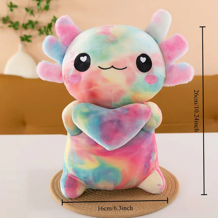 Cute Cartoon Axolotl Plush Toy Super Soft Salamander Animal Stuffed Plushie Pillow Couple Soft Axolotl Home Decor Christmas Gift
