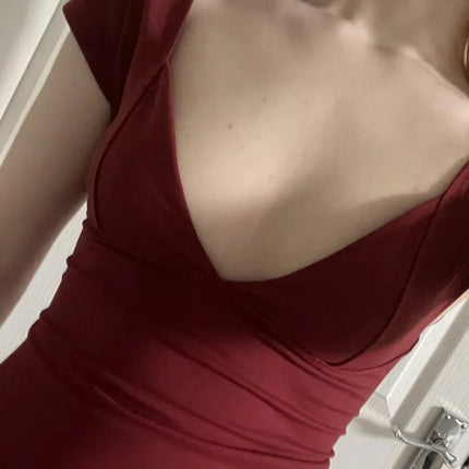 Lamuusaa y2k Tops Women Summer Clothes Sweet Solid Color V Neck Short Sleeve T Shirts Tanks 2000s Aesthetic Tees Streetwear