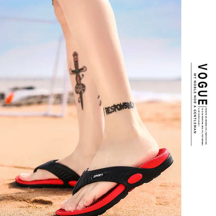 Massage Flip Flops for Men Summer Breathable Beach Shoes Sandals Men Luxury Flip Flops Breathable Plus Big Size Men Slippers 46