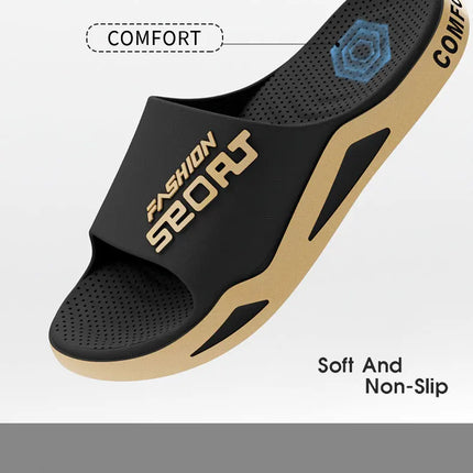 High Quality Men's Summer Fashion Thick Sole Sandals,Viral Beach Pool Slides,Non-Slip Bathroom Slippers,Trendy Male Sports Shoes