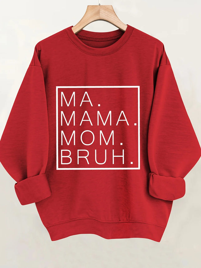 Women's autumn and winter loose casual comfortable letter printed thick long sleeved round neck hoodie pullover