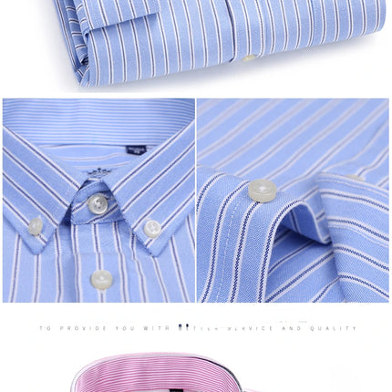 Classic fit cotton Full Casual shirts for men solid color long-sleeve plain shirt single pocket top soft slim fit formal clothes