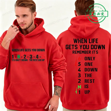 Men's Hoodie Casual Sports Hoodie 1 Down 6 Up Motorcycle Print Men/Women Plus Size Pullover Fashion Sweatshirt Long-Sleeve Tops