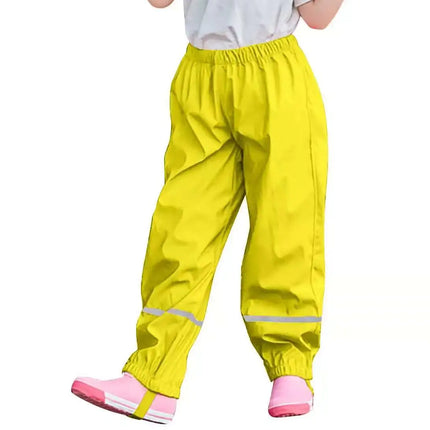 Kids Raincoat Rain Pants Waterproof Cartoon Children's Kids Rain Dungarees Mud Trousers Waterproof Breathable for Girls Boys