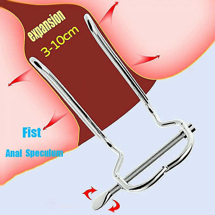 A Unisex Vaginal Anus Clamp Features Large Butt Plug With Metal Expansion Tool For Comprehensive Anal Training Exercises