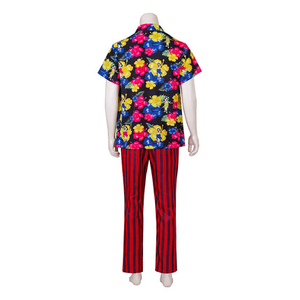 Ace Ventura Cosplay Pet Detective Costume Mens Shirt Pants Belt Hawaiian Vacation Full Set Halloween Carnival Outfit
