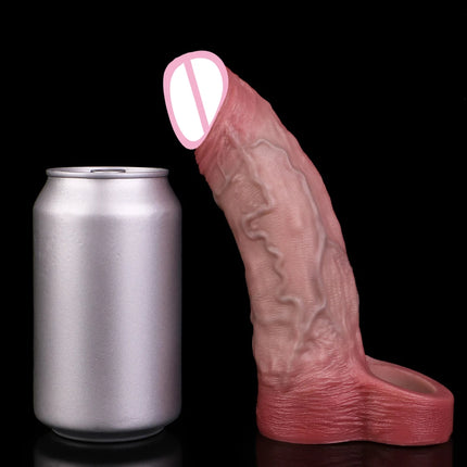 ORALSX Penis Extender Condom Silicone Reusable Penis Sleeve Glans Enlarger Delay Ejaculation Cockring Adult Sex Toys For Couples