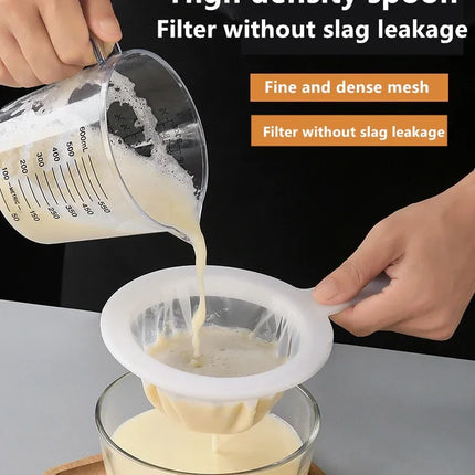 1PC Fine Mesh Strainer Spoon for Coffee, Milk, Soy, and Yogurt 100/200/300/400 Mesh Nylon Filter For Kitchen Dining Gadgets