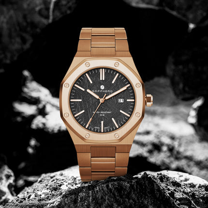 SAPPHERO Fashion Men's Watches Stainless Steel Business Watches Men's Waterproof Date Display Watches for Men