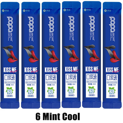 6pcs Oral Sex Water Lubricante Sexual Strawberry Peach Flavor Ice Fire Sex Toys Water Based Lubricant Gel for Women Men Couples