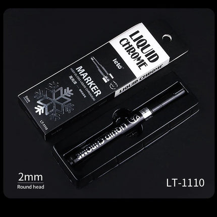 1-6pcs Chrome Pen Marker Mirror Waterproof DIY Reflective Paint Repair for Rock Ceramic Glass Metallic Gold/Silver 0.8/1/2mm Nib