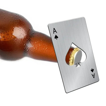 1/50pcs Credit Card Bottle Opener Pocket Stainless Steel Can Opener Bottle Picker Beer Wine Beer Opener Poker Black Peach A