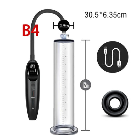 Electric Penis Pump Acrylic Airplane Cup Intelligent Pene sexy accessories for men Negative Pressure Cylinder Adult Product toys