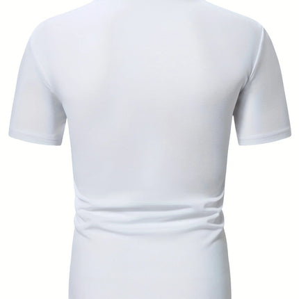Men's Fashion Casual Short-Sleeved 2026 Golf Lapel Polo Shirt Fashion Sports Casual Summer Short-Sleeved Men's Casual
