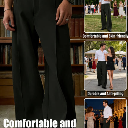 FGKKS Men Pants Fashion Brand New Luxury Anti-pilling Straight Smart Casual Pants Male Black Business Anti Wrinkle Trousers