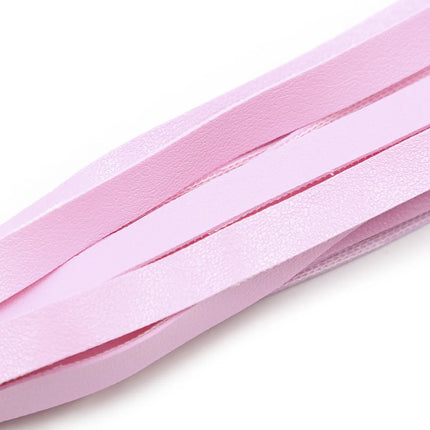 Pink Leather Flogger BDSM Bondage Whip Spanking Slapper for Women Men Adult Games Sex Toy Fetish Role Play Discipline Gear