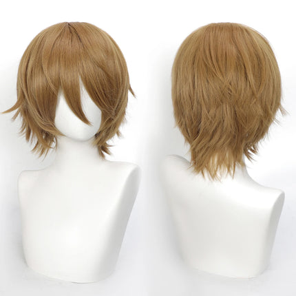 Cospaly Wigs Unisex Anime Wig 12cm/ 4.7 Inch Short Hair Wig Universal Costume Synthetic Wig with Bangs + Cap,for Party Festivals