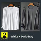 Xl [recommended 57.5-65kg ] / 2 pieces - [mesh long sleeves] white + dark gray