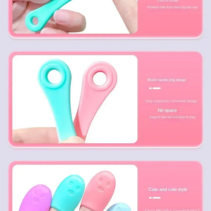 Silicone Nose Brush Facial Pore Cleaner Portable Blackhead Double-sided Massage Brushes Beauty Cleaning Tool Facial Nasal Scrub