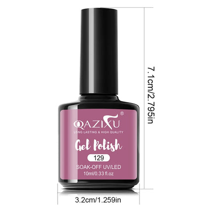 QAZIXU 1/6Pcs Purple Nude Color Gel Nail Polish Pink Gel Polish Semi Permanent Soak Off UV LED Nail Art DIY Popular Color