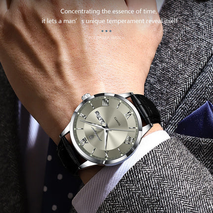 POEDAGAR Top Luxury Watch For Men Military Waterproof Luminous Date Week Man Wristwatch Leather Men's Quartz Watches Sport Reloj