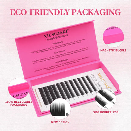 XIUSUZAKI No Curl Straight Curvate False Eyebrow Extensions Individual Volume Natural Soft Eyelash I Curl Graft Eyebrow Tools