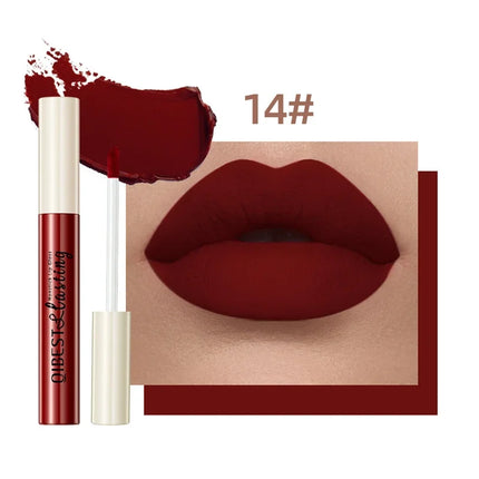 24 Colors Matte Lipstick Woman Lip Makeup Velvet Lipgloss Long Lasting Lip Tint Waterproof Non-stick Cup Lip Gloss Cosmetics