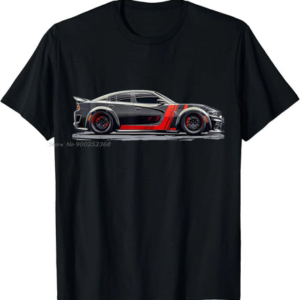 Redeye Dod SRT Cat Muscle Car Charger Bred Hell Scat Graphic T-shirt O-neck Fitness Tshirt Summer Cotton T Shirt Men Clothing