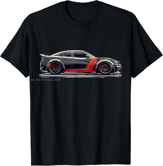 Redeye Dod SRT Cat Muscle Car Charger Bred Hell Scat Graphic T-shirt O-neck Fitness Tshirt Summer Cotton T Shirt Men Clothing