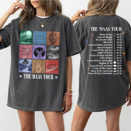 The Eras Maas Tour LICENSED Sarah J Maas Merch Acotar Book T Shirt Swag Velaris Sarah J Maas Throne of Glass Acotar T Shirt