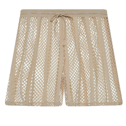 Men Boxers Mesh Sexy Underwear Hollow Lingerie Fishnet Sleepwear See Through Long Leg Boxer Shorts Underpants