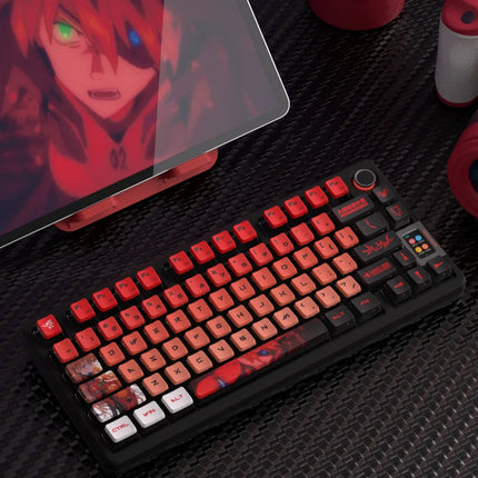 2025 New Eva Rebuild Of Evan Anime Figure Four Sided Side Transparent Pbt Thermal Sublimation Transparent Crystal  Key Cap Gifts