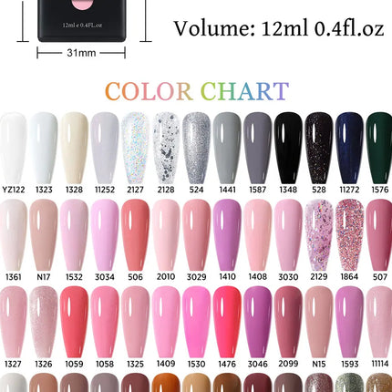 Parkson 12ML Nail Gel Polish HEMA TPO FREE Full Coverage 279 Color Gel Pigment Professional Nail Art Long Lasting Gel Varnish