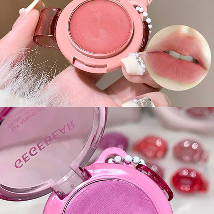 Gege Bear Multi-use Matte Blush Cream, Dual Purpose Lip and Cheek Tint, Long-lasting Single Shade Blush for All Skin Types