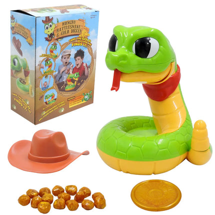 Electric Rattlesnake Prank Toy, Interactive Snake Game with Gold Nuggets, Fun Family Party & Halloween Toy Gift