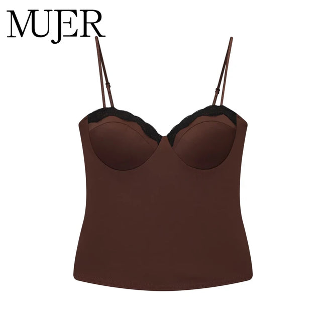 WOMEN Lace Corset Top Women Sexy Backless Crop Top Woman Slip Bustier Tank Tops for Women Camisole Sleeveless Women's Tops